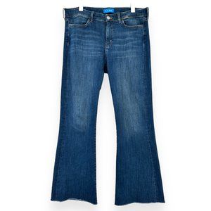 M.i.h Jeans Lou Dark Wash High Rise Cropped Bell Bottom Jeans